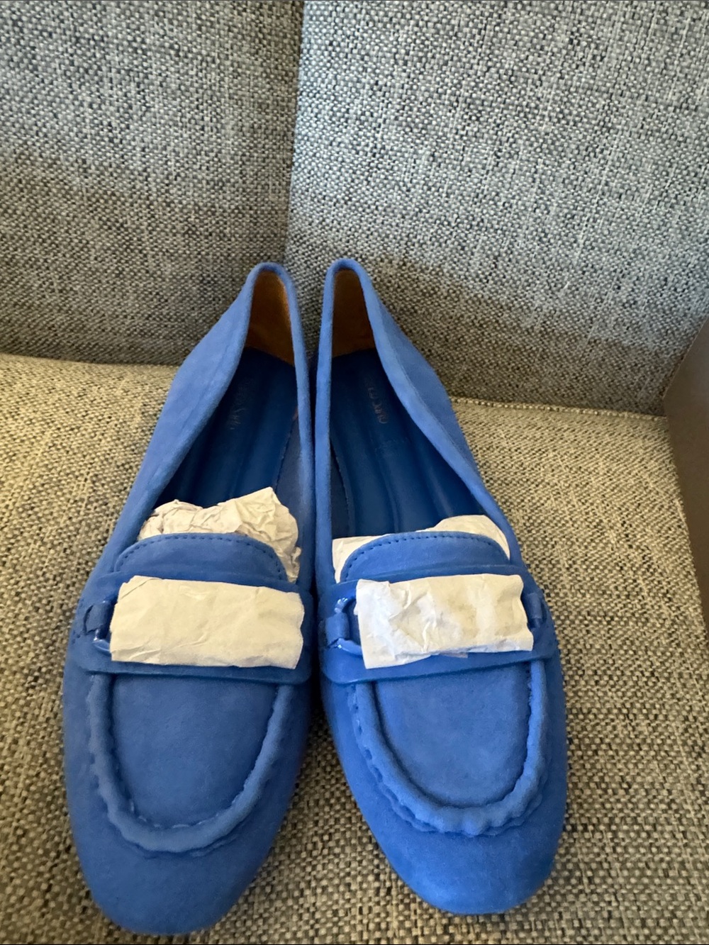 Franco Sarto Cobalt Blue Suede Loafers
